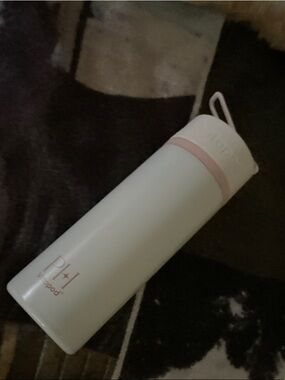 White and Pink Travel Water Bottle - Portable Hydration